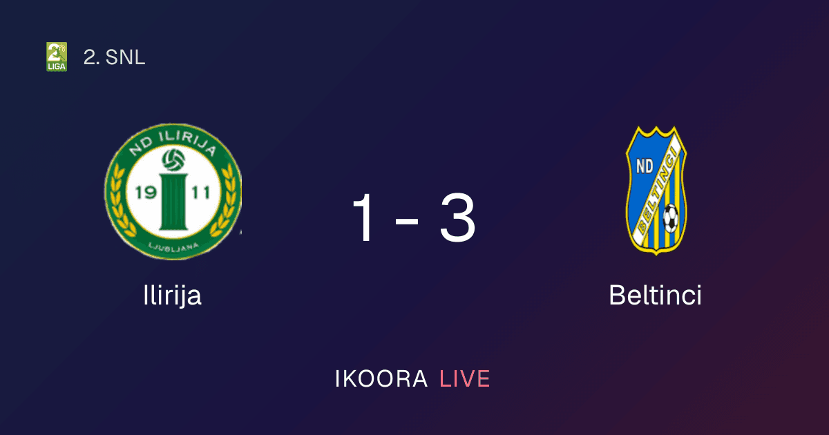 Match Report: Ilirija vs Beltinci