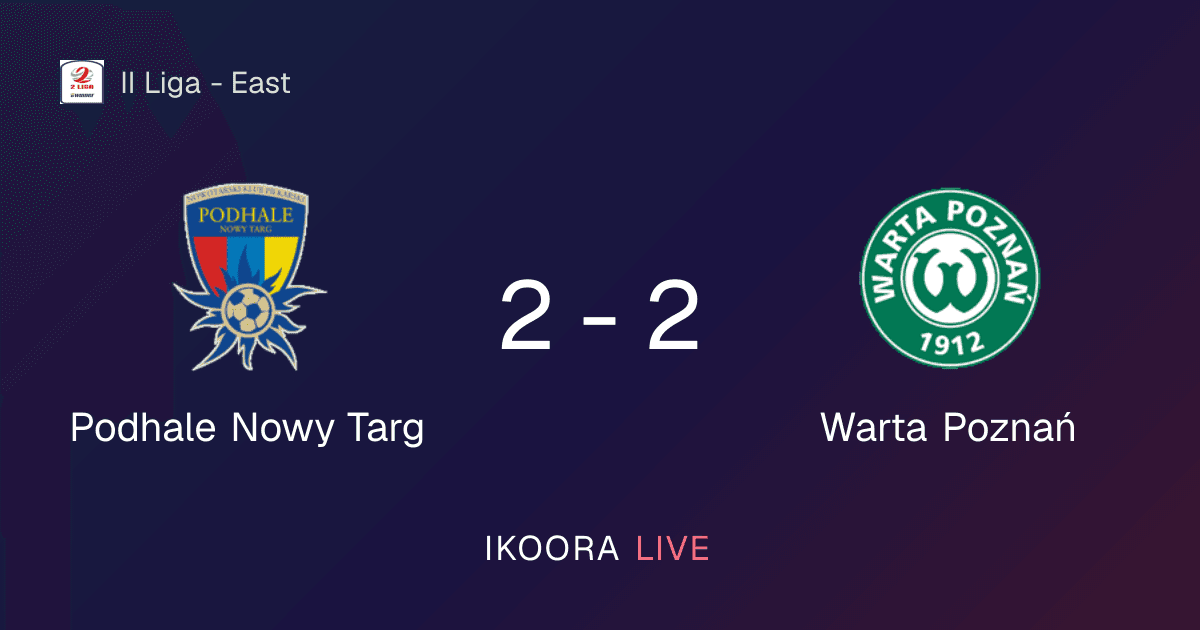 Match Report: Podhale Nowy Targ vs Warta Poznań