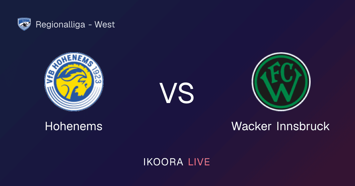 Live Preview: Hohenems vs Wacker Innsbruck