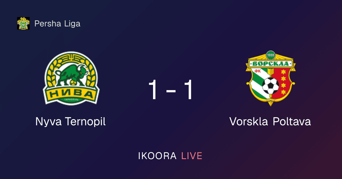 Match Report: Nyva Ternopil vs Vorskla Poltava