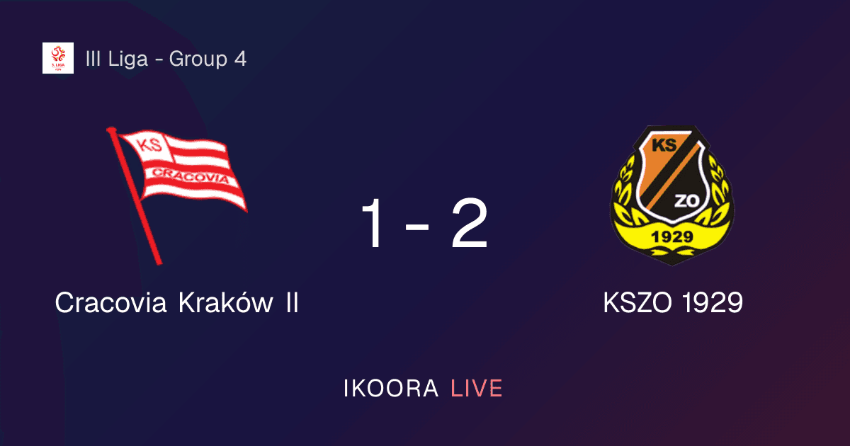 Match Report: Cracovia Kraków II vs KSZO 1929