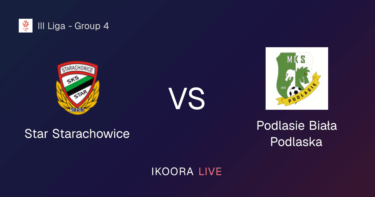 Live Preview: Star Starachowice vs Podlasie Biała Podlaska