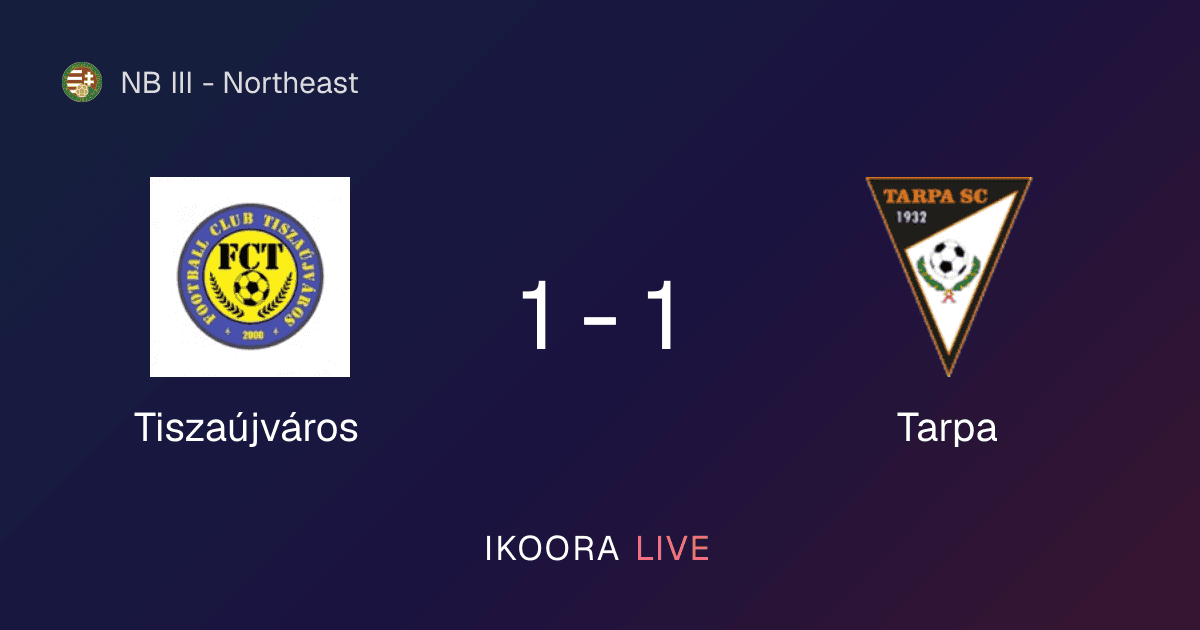 Match Report: Tiszaújváros vs Tarpa