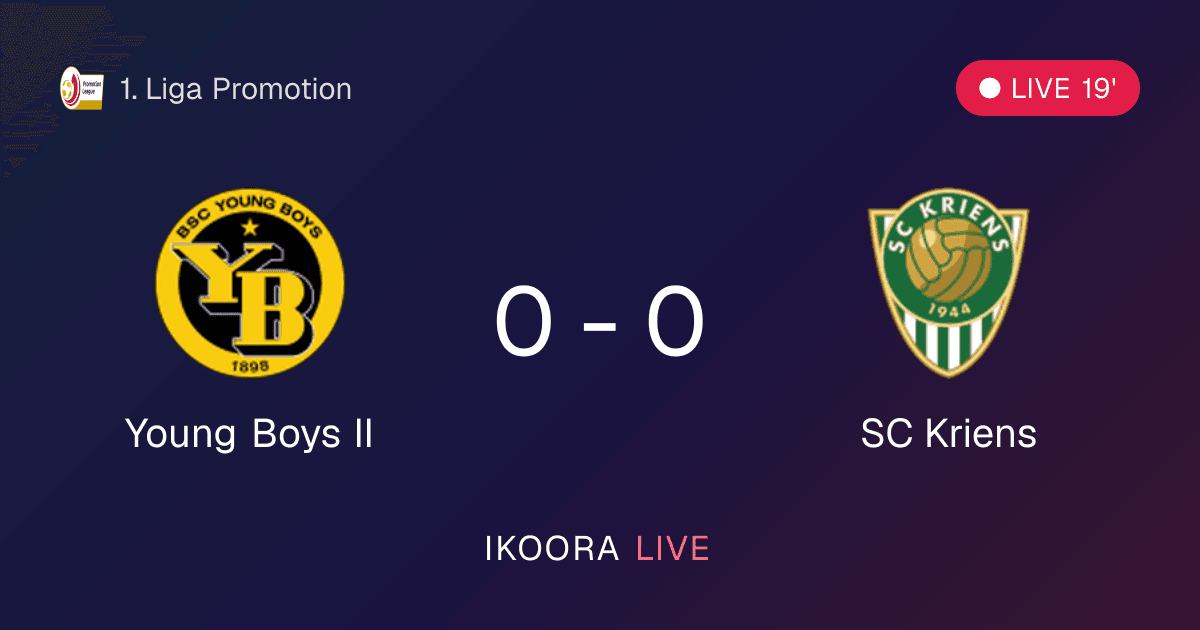 Live Preview: Young Boys II vs SC Kriens