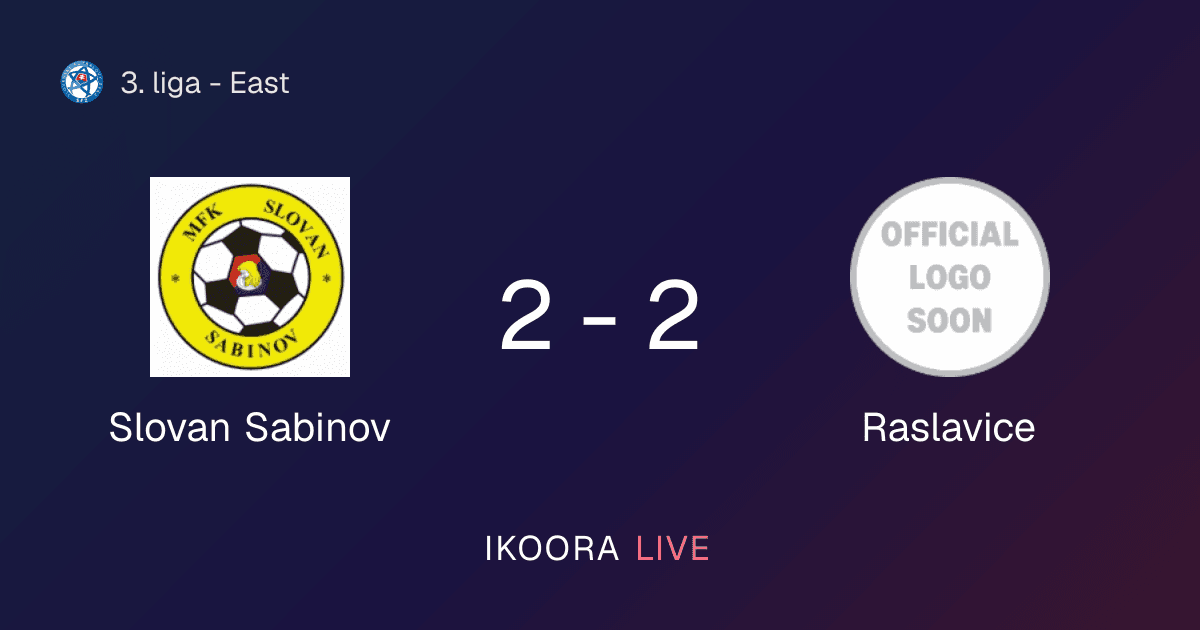 Match Report: Slovan Sabinov vs Raslavice