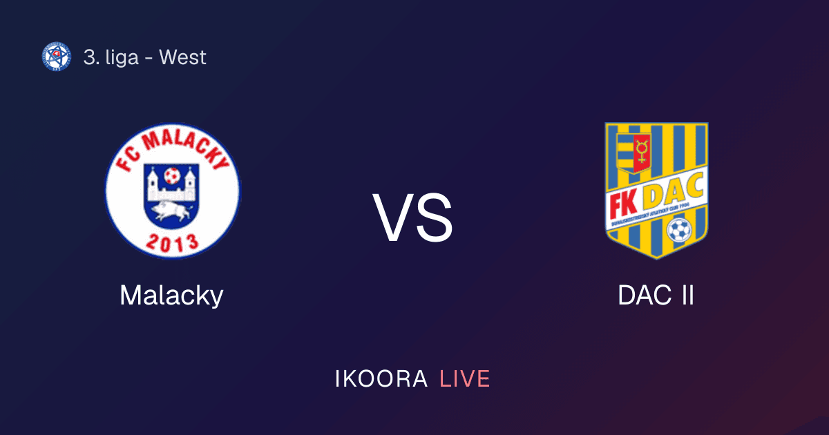 Live Preview: Malacky vs DAC II