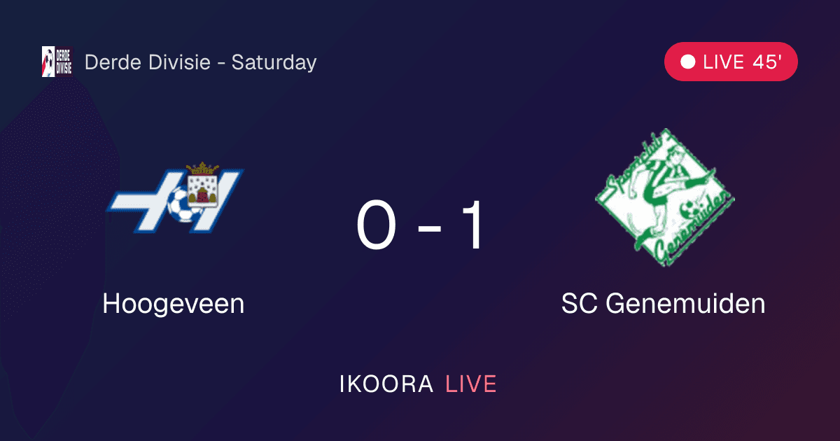 Live Preview: Hoogeveen vs SC Genemuiden
