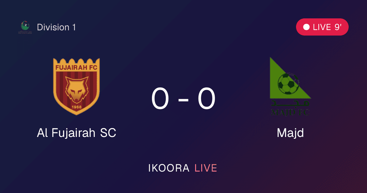 معاينة مباشرة: الفجيرة ضد مجد