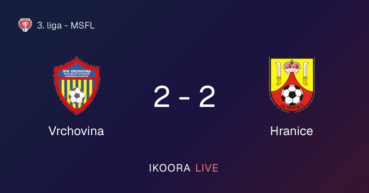 Match Report: Vrchovina vs Hranice