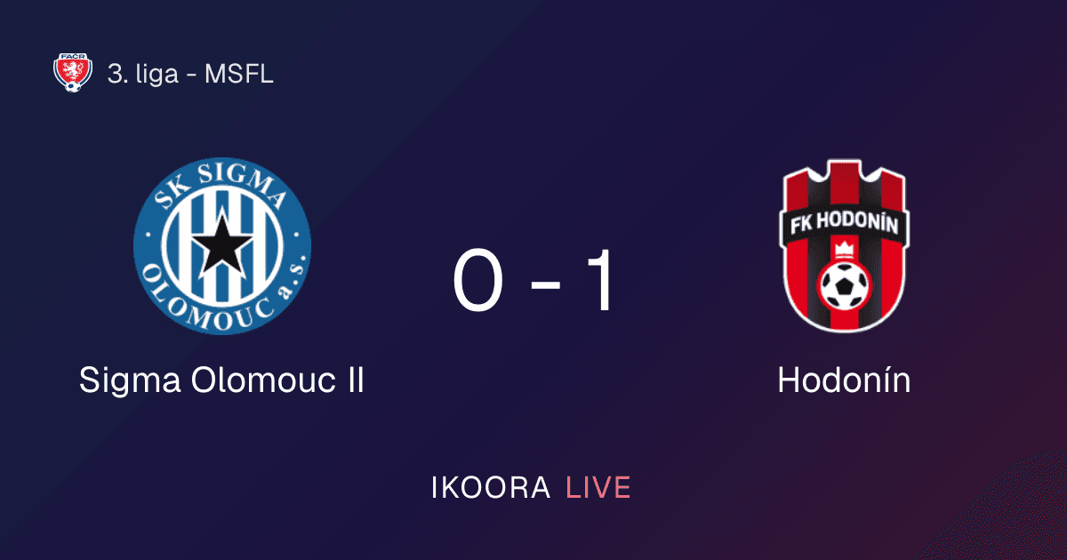 Match Report: Sigma Olomouc II vs Hodonín