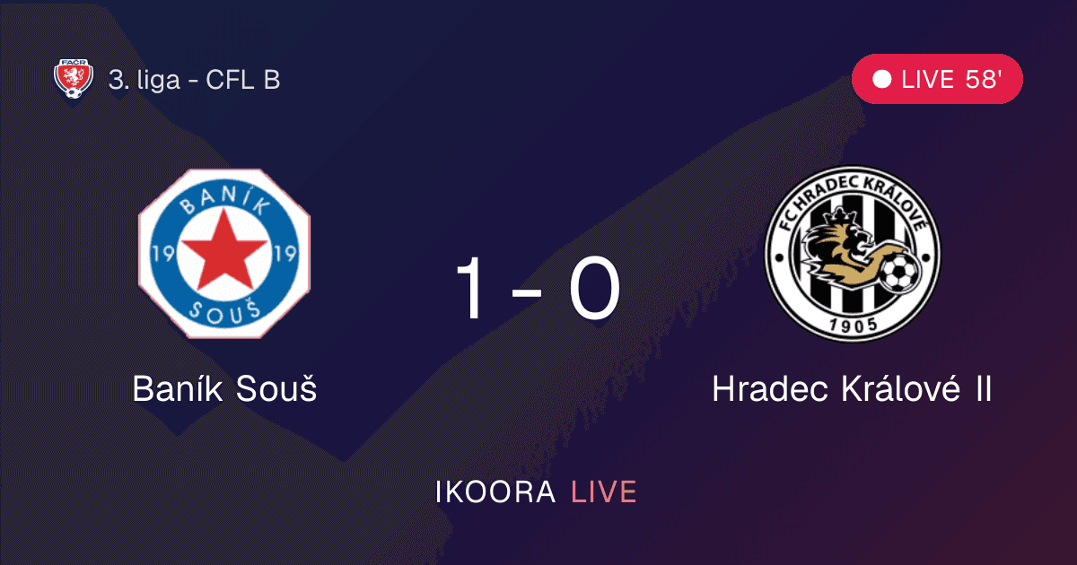 Live Preview: Baník Souš vs Hradec Králové II