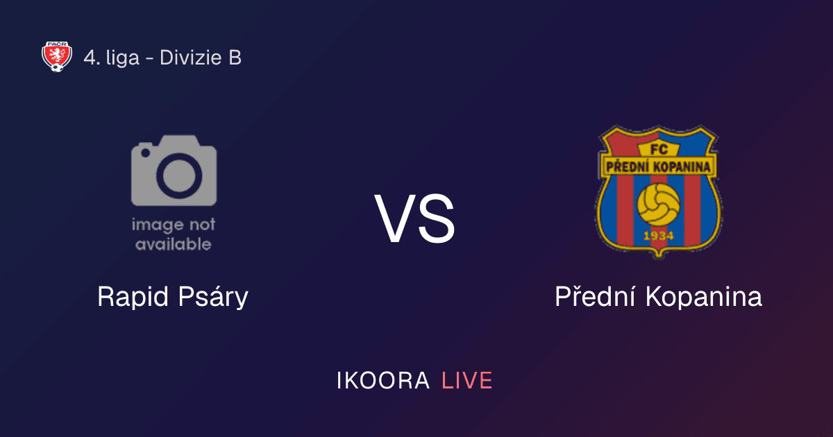 Live Preview: Rapid Psáry vs Přední Kopanina