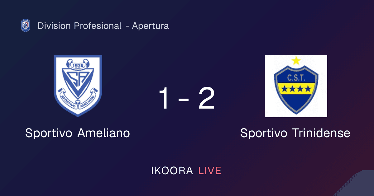 Match Report: Sportivo Ameliano vs Sportivo Trinidense