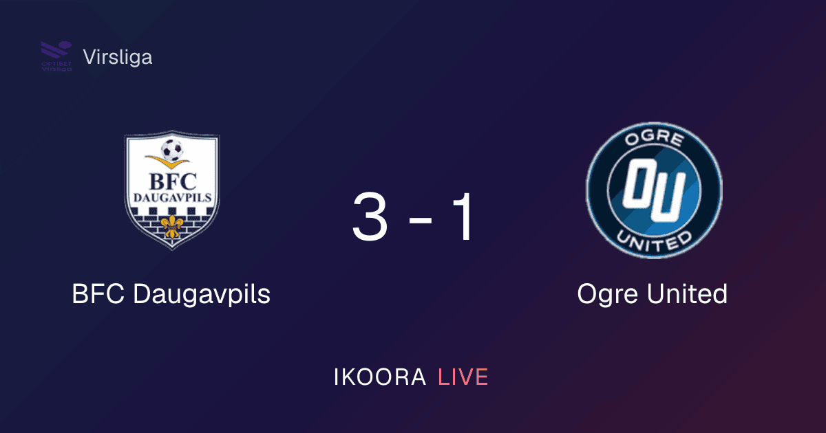 تقرير المباراة: BFC Daugavpils ضد Ogre United