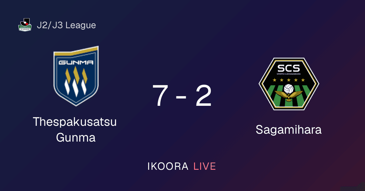 Match Report: Thespakusatsu Gunma vs Sagamihara
