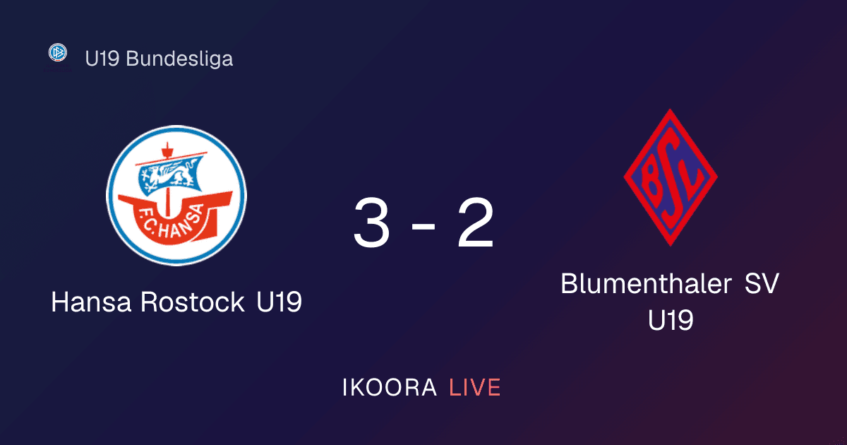 Match Report: Hansa Rostock U19 vs Blumenthaler SV U19