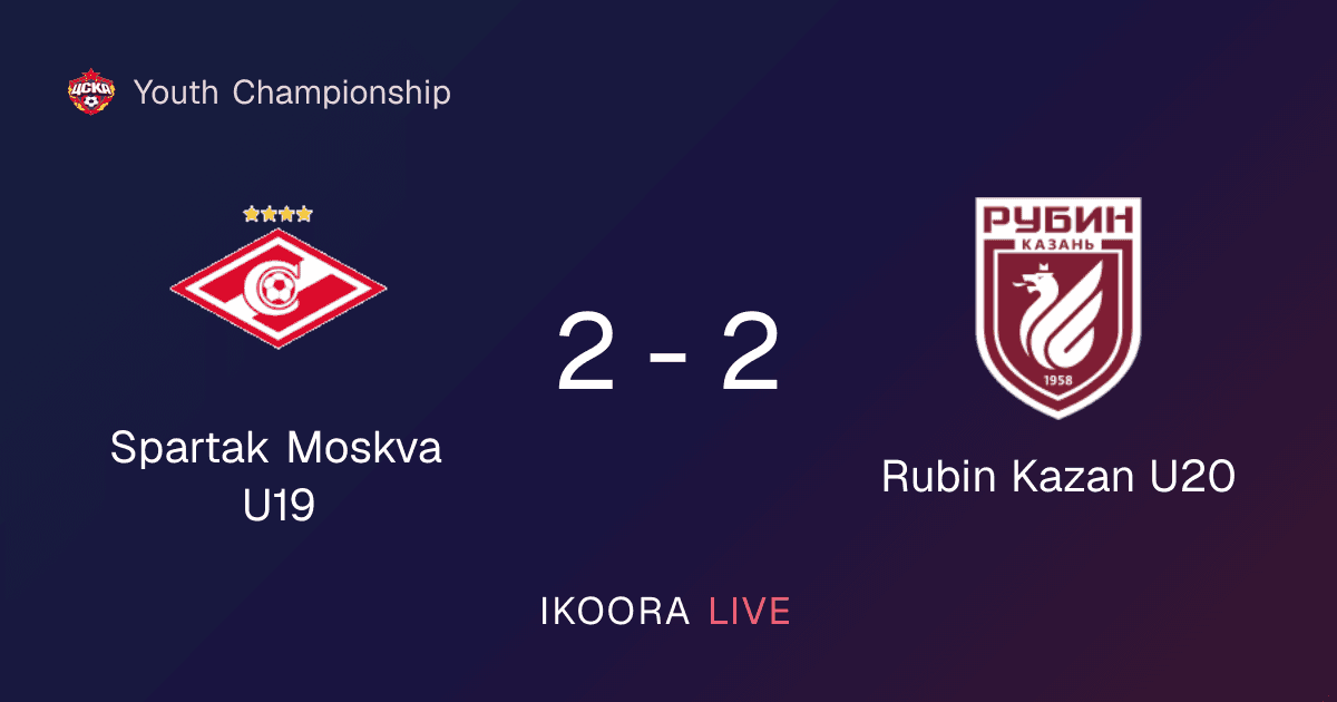 Match Report: Spartak Moskva U19 vs Rubin Kazan U20
