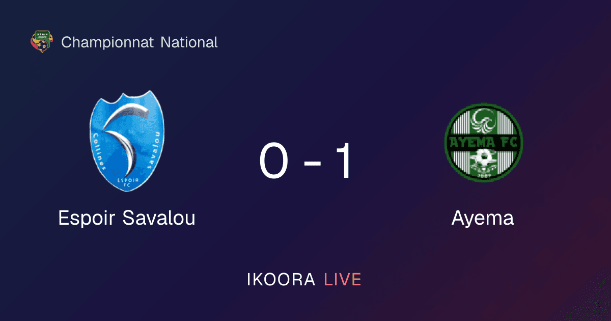 Match Report: Espoir Savalou vs Ayema