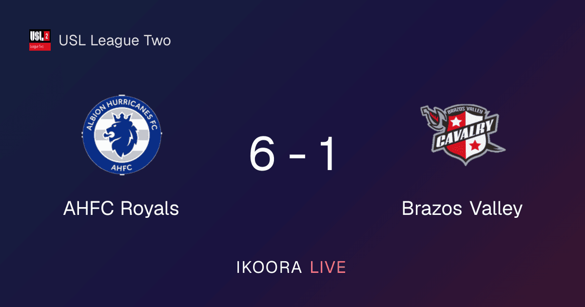 تقرير المباراة: AHFC Royals ضد Brazos Valley
