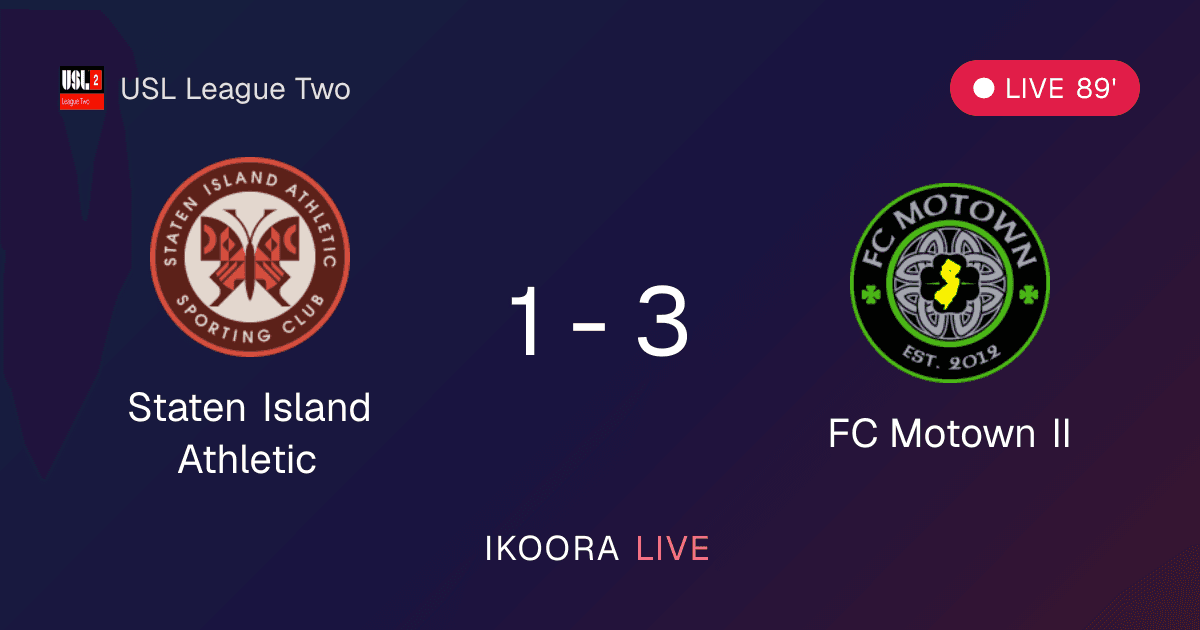 Live Preview: Staten Island Athletic vs FC Motown II