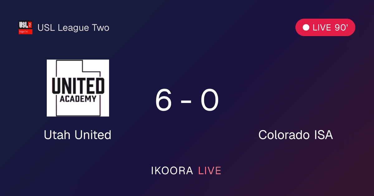 Live Preview: Utah United vs Colorado ISA