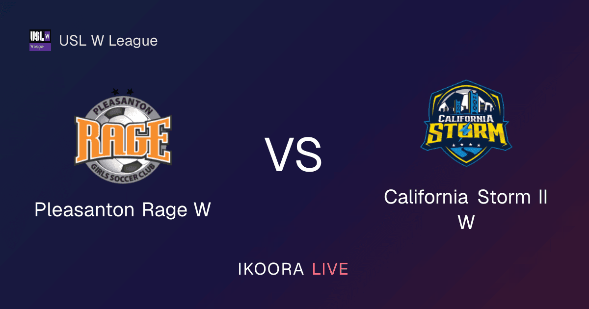 Match Preview: Pleasanton Rage W vs California Storm II W
