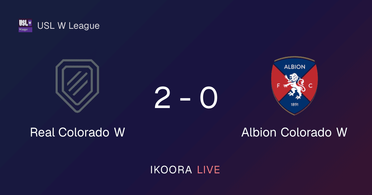 تقرير المباراة: Real Colorado W ضد Albion Colorado W