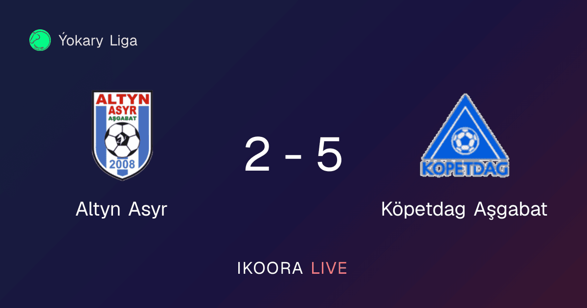 Match Report: Altyn Asyr vs Köpetdag Aşgabat
