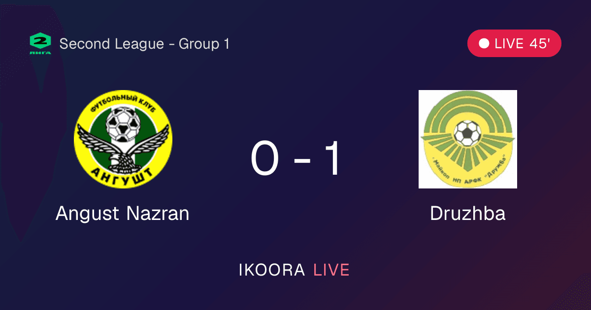 Live Preview: Angust Nazran vs Druzhba