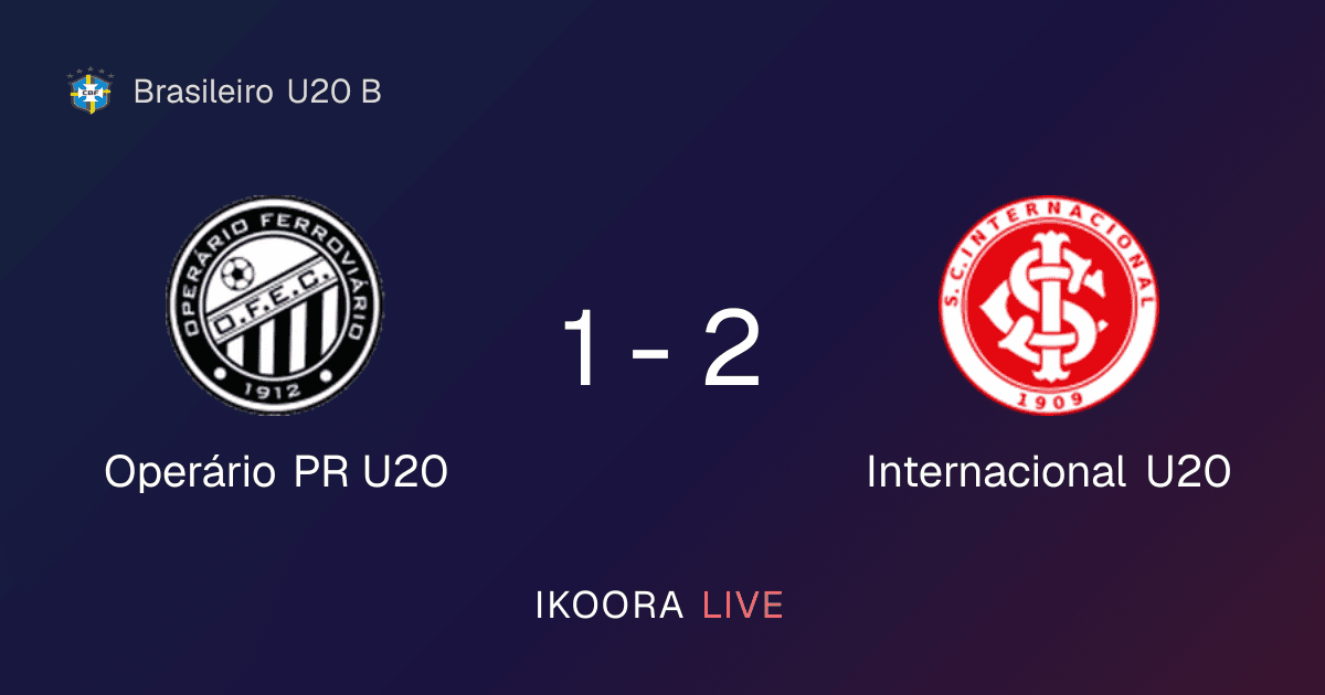 Match Report: Operário PR U20 vs Internacional U20