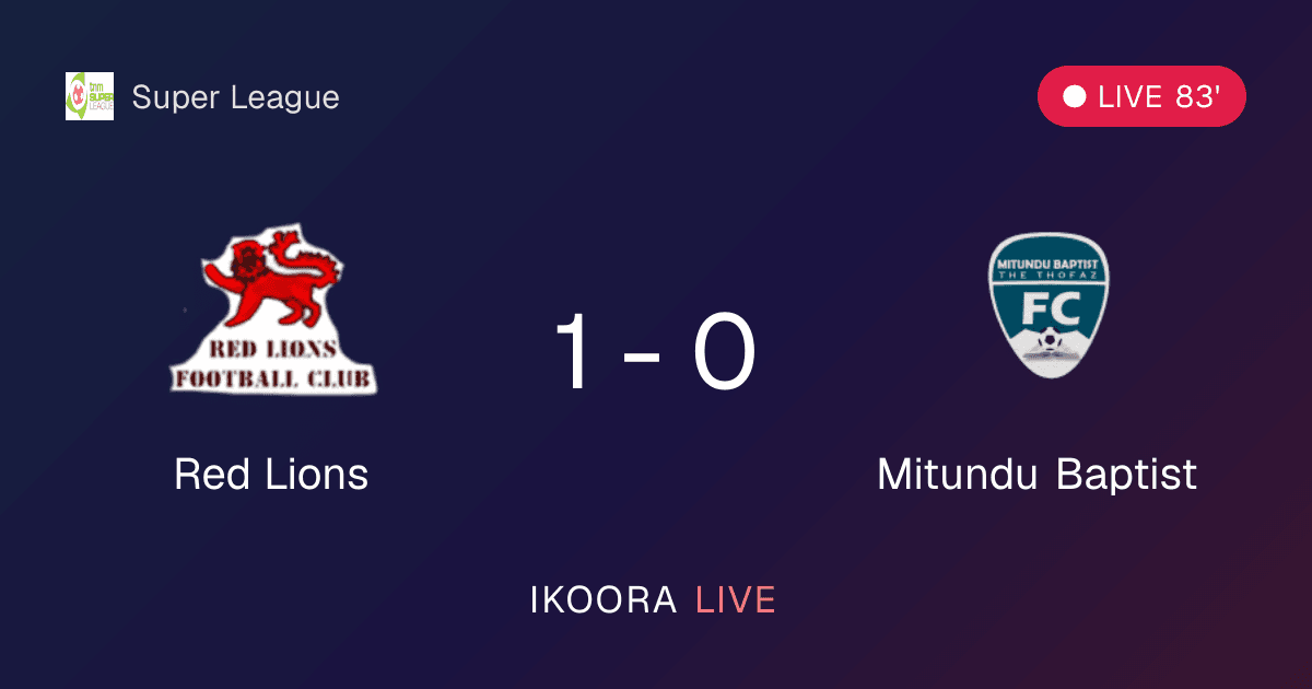 Live Preview: Red Lions vs Mitundu Baptist