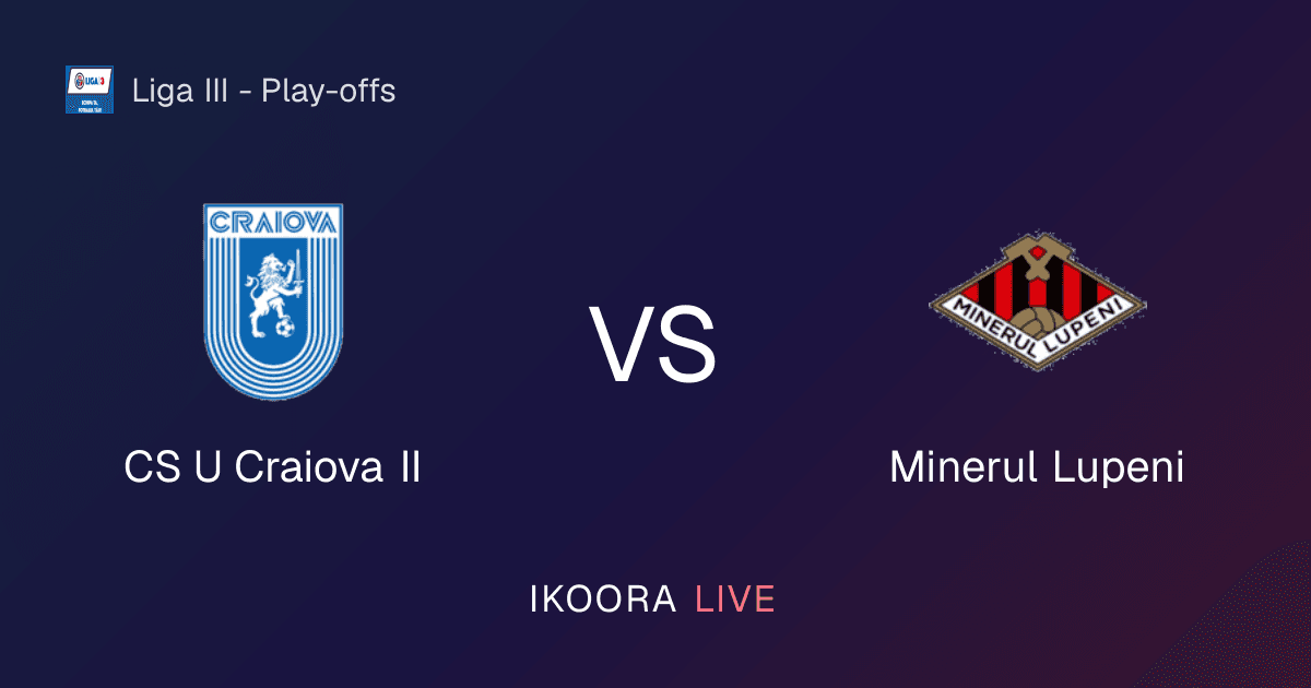 Live Preview: CS U Craiova II vs Minerul Lupeni
