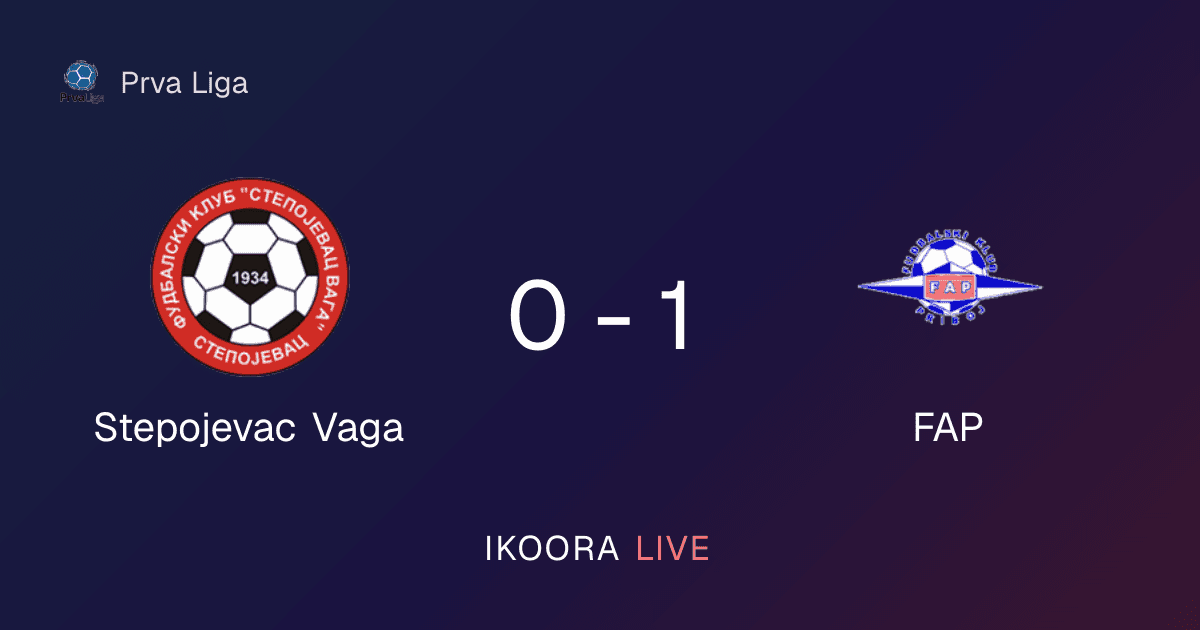 Match Report: Stepojevac Vaga vs FAP