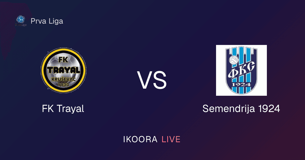 Live Preview: FK Trayal vs Semendrija 1924
