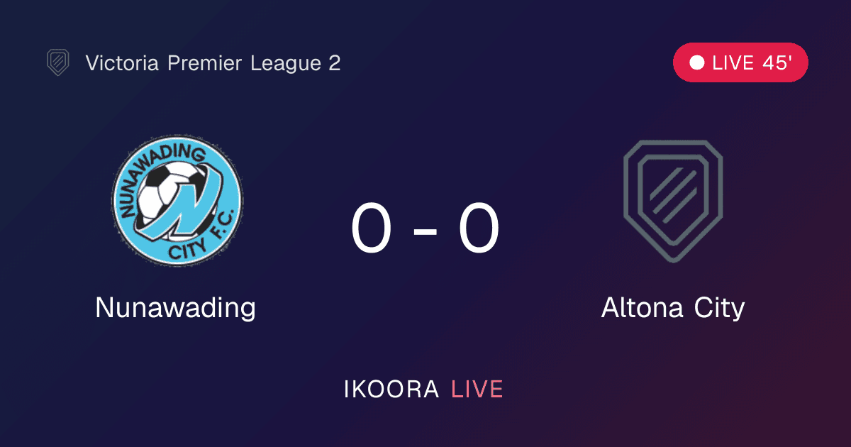 Live Preview: Nunawading vs Altona City