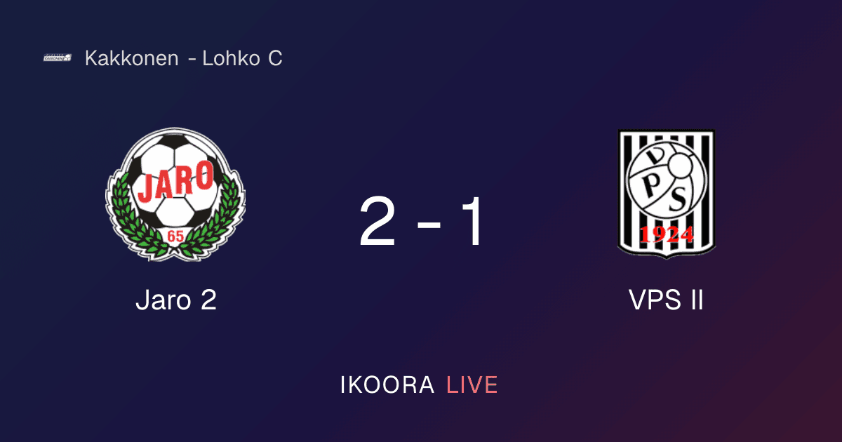 Match Report: Jaro 2 vs VPS II