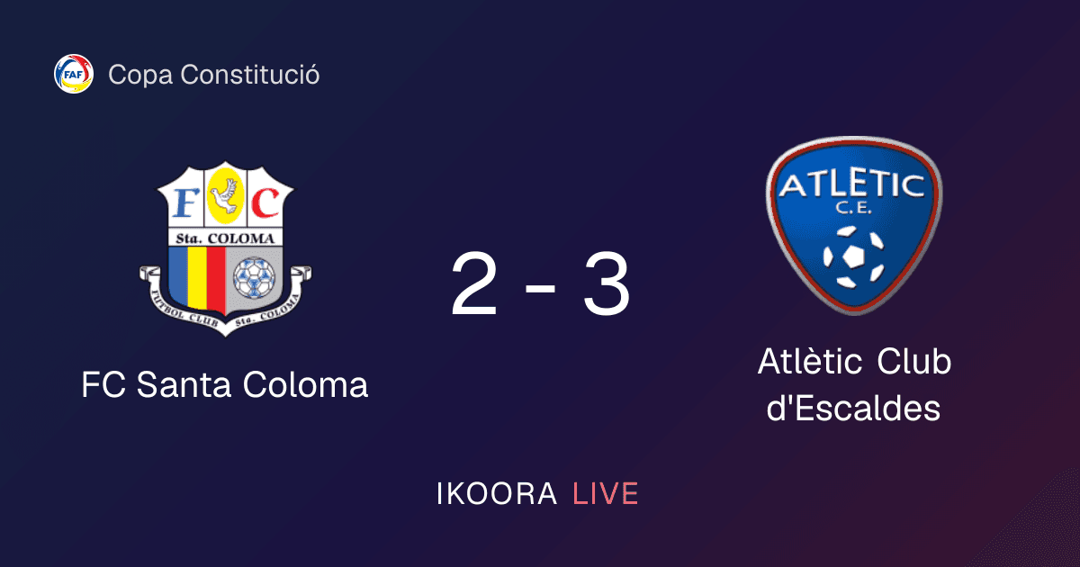 Match Report: FC Santa Coloma vs Atlètic Club d'Escaldes