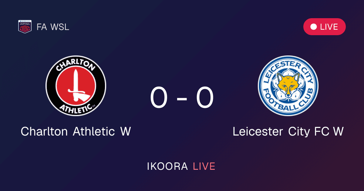Live Preview: Charlton Athletic W vs Leicester City FC W