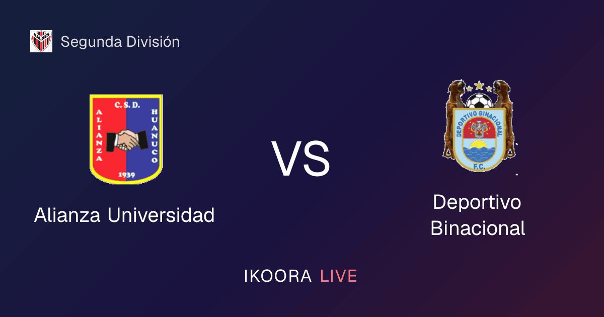 Live Preview: Alianza Universidad vs Deportivo Binacional