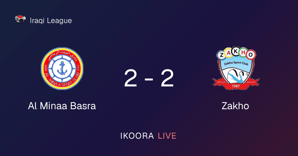 تقرير المباراة: المناء البصرة ضد زاخو