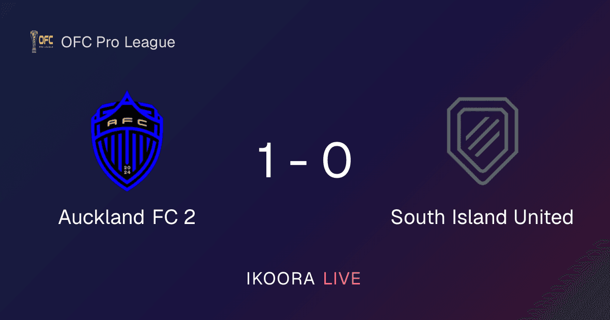 تقرير المباراة: أوكلاند إف سي 2 ضد South Island United