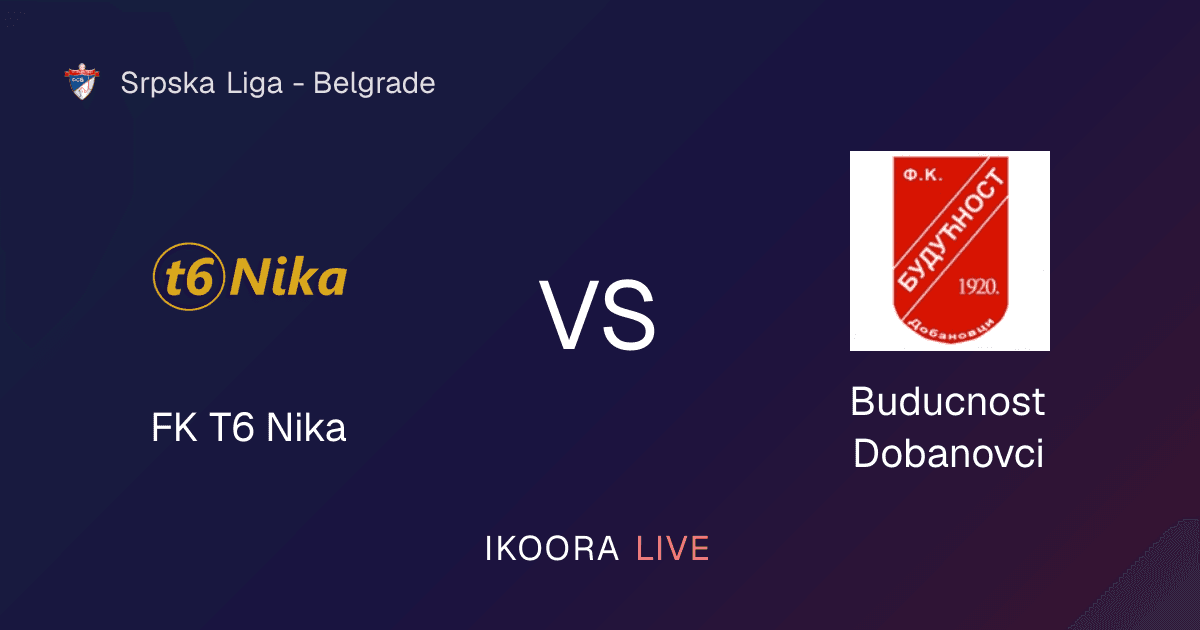 Live Preview: FK T6 Nika vs Buducnost Dobanovci