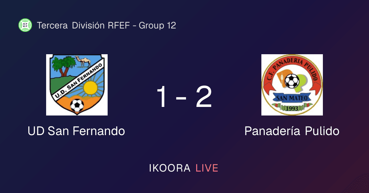 Match Report: UD San Fernando vs Panadería Pulido