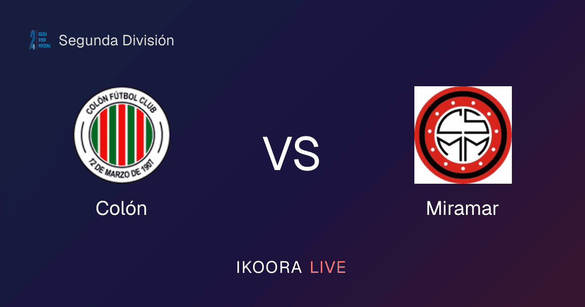 Live Preview: Colón vs Miramar