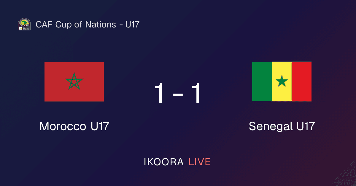 تقرير المباراة: المغرب تحت 17 ضد السنغال تحت 17
